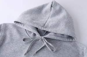 Sudadera con capucha extragrande de peso pesado para hombre con estampado personalizado, ropa para correr bordada, sudaderas de diseño liso - Product Image 3