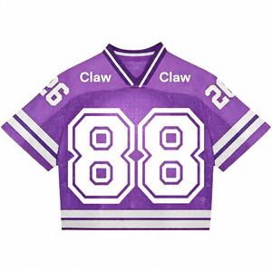 Retro Jerseys Streetwear American Mesh T Shirt Jersey Lightweight Oversized Boxy Fit Football <b>Tshirt</b> Jersey - Product Image 3