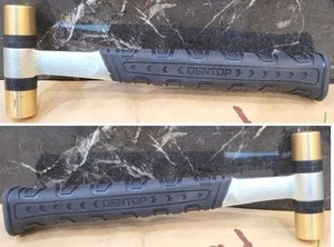 ค้อน DIY แบบดูดซับแรงกระแทกสองชั้น (ยาง+ทองแดง) ด้ามจับเคลือบสังกะสีแบบมีลาย เส้นผ่านศูนย์กลาง 30 x 268 มม. - Product Image 5