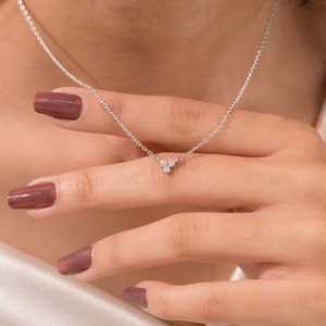 Collier Trio en Diamant Naturel Moderne 0,15 CT pour Femmes Bijoux Fins Minimalistes Élégant Étincelant et Brillant pour un Usage Quotidien et les Occasions - Product Image 2