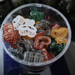 Pinzas de Pelo con Forma de Corazón para Niñas, Plástico de Color Sólido, Alta Calidad, Ecológicas, Accesorios para el Cabello para Fiestas, 48 Piezas - Product Image 1