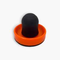 2er-Set Rutschfeste Schweißabsorbierende 100mm Air-Hockey-Schieber Blau/Orange Kunststoffmaterial für Hockeytisch Kostenloser Versand