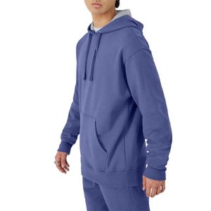 Sudaderas con capucha bordadas personalizadas para hombre Material polar de poliéster/algodón Ropa informal de invierno Diseño de bolsillo Servicio OEM - Product Image 3