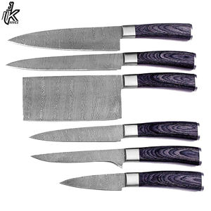 New Custom High Quality Professional Chef <b>Knife</b> Sets Stainless Steel Blades Damascus Material Wholesale Low Price <b>Kitchen</b> Chef - Product Image 5