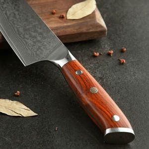 Venta al por mayor personalizado de alta calidad OEM ODM servicio Venta caliente de acero de Damasco Chef cuchillo de cocina Diseño único con precio barato - Product Image 3