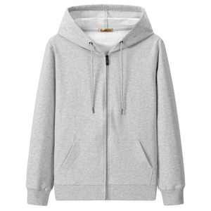 Sweat-shirts à capuche en coton épais pour hommes, fermeture éclair, écologiques, de haute qualité, vente en gros 2025, logo personnalisé, hiver, décontracté, polaire, strass - Product Image 3