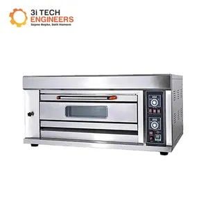 Automatic Commercial Bread Baking Oven Bakery Equipment 1 Deck 2 Trays Gas Electric Pizza Oven