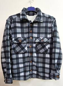 Button Down Eco-Friendly Breathable Winter Casual <b>Men's</b> Cotton Plaid Fleece Lined <b>Flannel</b> Sherpa <b>Jacket</b> - Product Image 3