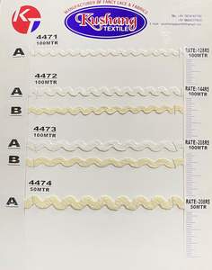 Encaje de punto de poliéster 100% ecológico de alta calidad, 8 mm, patrón sólido, 2 cm de ancho, 31 colores disponibles, para manualidades, vestidos y bolsos - Product Image 2