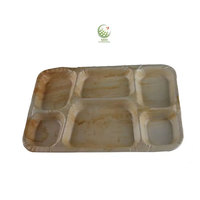 Vaisselle jetable en feuilles de palmier 100% naturelles Assiettes portionnées en feuilles de palmier biodégradables du fabricant indien