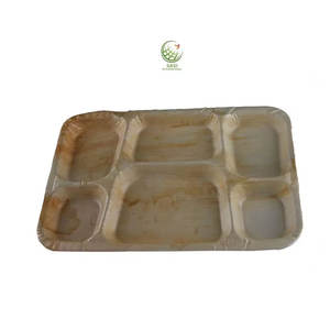 Vaisselle jetable en feuilles de palmier 100% naturelles Assiettes portionnées en feuilles de palmier biodégradables du fabricant indien - Product Image 1
