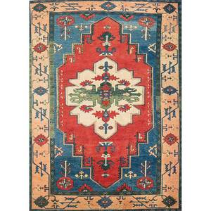 Alfombras Nuray Jaipur US de lana anudadas a mano, modelo Pae-439, con patrón abstracto, rectangulares, tipo medallón, para recibidor y pasillo, para el hogar. - Product Image 1