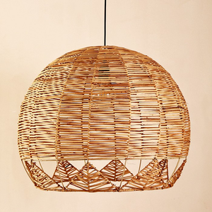 โคมไฟหวายทอมือเป็นมิตรกับสิ่งแวดล้อม100% โคมไฟทรงเรขาคณิตโคมไฟหวายสานด้วยมือสไตล์วินเทจทันสมัยแบบชนบททำจากเวียดนาม - Product Image 4