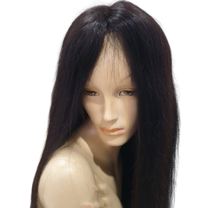 Peluca con malla frontal recta natural, cabello humano Remy virgen 100%, indonesio, sin enredos, textura natural, Grado Superior Premium - Product Image 4