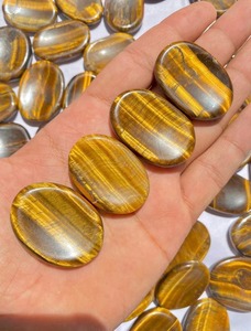 พลอยคริสตัลแกะสลักตาเสือแบบกึ่งมีค่าสำหรับใช้นวดจักระสำหรับนวดบำบัด - Product Image 5