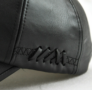 Vente en gros fabricants de casquettes de baseball pour hommes casquettes de sport en cuir PU réglables décontractées pour l'extérieur - Product Image 5