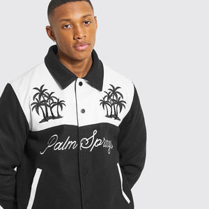 Personalizable hombres clásico invierno lana Varsity Letterman chaqueta bordada con capucha lona béisbol diseño soporte pareja estilo - Product Image 3