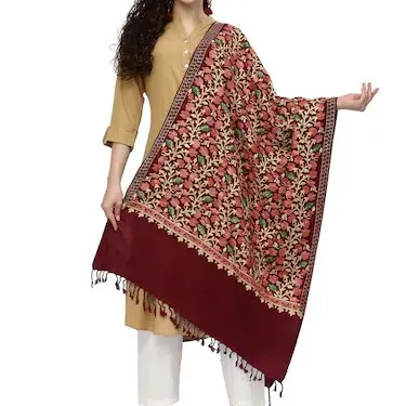 Respirant chaud usine directement vente classique Pashmina écharpe conception personnalisée et Logo multicolore hiver porter écharpe pour les femmes