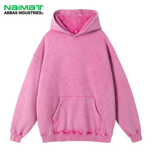 Haute qualité 100% coton hiver imperméable Vintage grande taille hommes polaire acide lavage pierre lavé poids lourd surdimensionné à capuche - Product Image 1