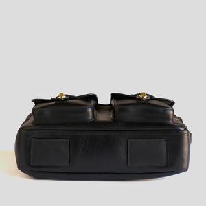 Sac à main pour ordinateur portable en cuir véritable noir pour homme, sac de messager vintage, sac de voyage d'affaires, sac de travail exécutif, 15 pouces - Product Image 6