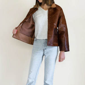 Chaqueta de Cuero Vacuno para Mujer, Resistente, Tejida para Invierno, Impermeable, Transpirable, de la Mejor Calidad - Product Image 5