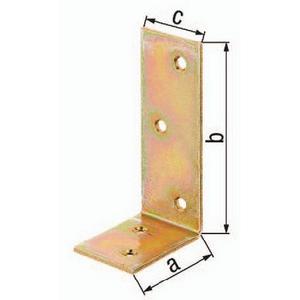 1 Pieza de Acero Galvanizado Crudo GAH Amarillo de 80x120x35mm para Garajes, Toldos y Cocheras - Product Image 1