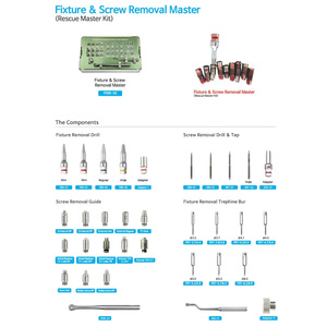 ชุดเครื่องมือซ่อมรากฟันเทียมแบบสากลและชุดถอดสกรูชุดผ่าตัด FSRK-02 MCT - Product Image 2
