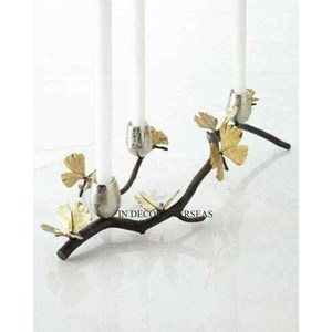 Très beau look de créateur de fleurs de qualité supérieure en métal très vendu centre de table de mariage décoration bougeoir - Product Image 3