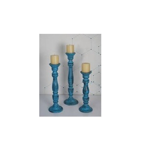 Ensemble de 3 bougeoirs en bois pour la décoration de la maison, Noël, mariage, table, bougeoirs en bois décoratifs à vendre - Product Image 1