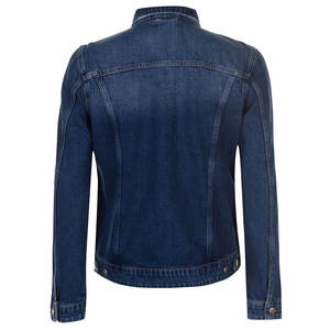 Venta al por mayor 100% algodón masculino chaqueta vaquera en blanco proveedores llano lavado Vintage azul Color personalizado hombres chaqueta de mezclilla de invierno - Product Image 2