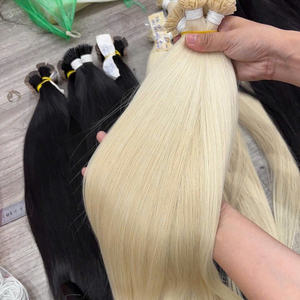 โรงงานผลิตผมต่อแบบตรง เนื้อผมตรงธรรมชาติ คุณภาพดี จัดเรียงเกล็ดผมอย่างเป็นระเบียบ ผมตรงแบบธรรมชาติ เย็บด้วยเครื่องจักรแบบสองชั้น - Product Image 4