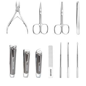 ANAAIF-Kit professionnel de manucure et pédicure en acier inoxydable, ensemble de coupe-ongles avec étui de voyage, 9/11/13 pièces - Product Image 2