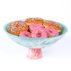 Bol de service artisanal en résine polie, de qualité alimentaire, écologique, élégant, texture marbrée, motif tourbillon aquatique, pour les fêtes, les repas, la décoration de la maison - Product Image 6