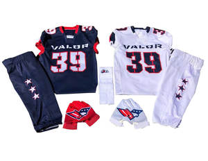 Service OEM Uniforme de football américain pour jeunes adultes et enfants Impression par sublimation personnalisée Maillot blanc Tackle Twill Nom de l'équipe Numéros - Product Image 5
