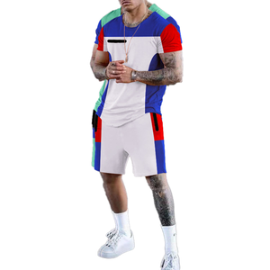 ¡Novedad de 2025! Conjunto de camiseta y pantalones cortos de chándal de gimnasio para hombre personalizado al por mayor, estilo informal térmico transpirable para correr de verano - Product Image 6