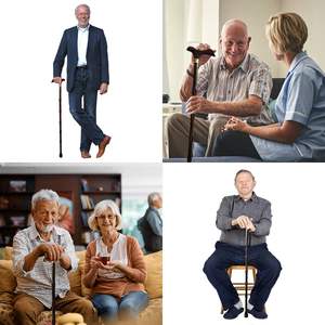 Handmade 36-Inch Stylish <b>Walking</b> Cane for Men and Women Natural <b>Wood</b> <b>Walking</b> <b>Sticks</b> with Wrist Strap and Rubber Tips - Product Image 5