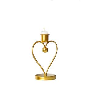 Bougeoir décoratif en forme de coeur bougeoir en métal de couleur or de qualité exclusive pour le bougeoir le plus vendu à bon prix - Product Image 1