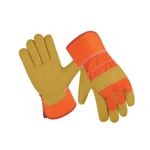 2025 capa superior de piel de vaca Protección Laboral suave resistente al desgaste soldador ciclismo llevar guantes de trabajo de cuero protector para hombres - Product Image 1