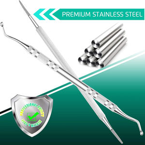 Lime et curettes manuelles pour ongles incarnés en acier inoxydable Instruments chirurgicaux pour le traitement des ongles des podiatres - Product Image 4