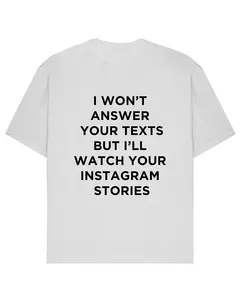 เสื้อยืด Instagram ขนาดใหญ่พิเศษสีดำปรับแต่งได้สำหรับผู้ชายขนาดพิเศษเสื้อยืดผ้าฝ้าย100% ผู้ชาย - Product Image 2