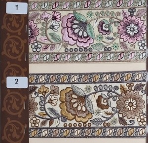 Cintas y cordones bordados a máquina hechos a medida con diseños florales y bastantes colores para vestidos de novia y prendas. - Product Image 2