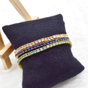 Pulsera de tenis de cuarzo citrino, pulsera de piedras preciosas redondas de circonita cúbica de 3mm, pulsera minimalista moderna para mujer, regalo para ella - Product Image 4