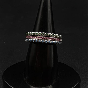 925 argent plaqué Zircon luxe éternité anneaux pour femmes grand cadeau en gros lots en vrac mariage 925 CZ bande anneau - Product Image 1