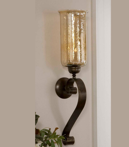 Best Selling Ornate Iron Wall Sconce For Traditional Wall Decoration Featuring Detailed Metal Work And Warm <b>Illumination</b> - Product Image 6