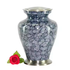 Vintage Cremation <b>Ashes</b> <b>Urn</b> Ocean Blue Marble Finish Printed Unique Design Cremation Customized <b>Urn</b> <b>for</b> Funeral & Burial Supplie - Product Image 1