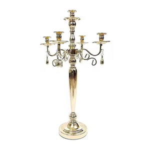 Candélabres en métal les plus précieux Pots de bougie plaqué or Bougeoirs en métal chrétien de style nordique Candélabres en métal Bougeoirs en métal - Product Image 4