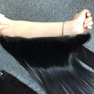 Cheveux humains vierges bruts non transformés vietnamiens cuticules alignées extensions de cheveux humains droits naturels à double tirage avec dentelle - Product Image 1