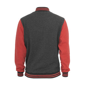 Vente en gros de veste universitaire en polaire à manches longues et fermeture éclair de haute qualité pour hommes, nouvelle veste à la mode à col montant pour l'hiver - Product Image 2