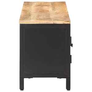 MILANO INDUSTRIAL <b>TV</b> CONSOLE MEDIA STAND <b>WOODEN</b> <b>TV</b> <b>CABINET</b> METAL DOORS MANGO WOOD MATERIAL MODEL RRBTVU08 for 35-39 INCH <b>TVs</b> - Product Image 2