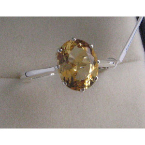 Shah Gems Women's Natural Citrine <b>Crystal</b> <b>Ring</b> 925 Sterling Silver - Product Image 1